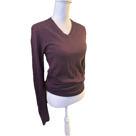 Allsaints New Wave Jumper Sweater Merino Wool  burgundy women’s  Sz XS a27 - Picture 6 of 11